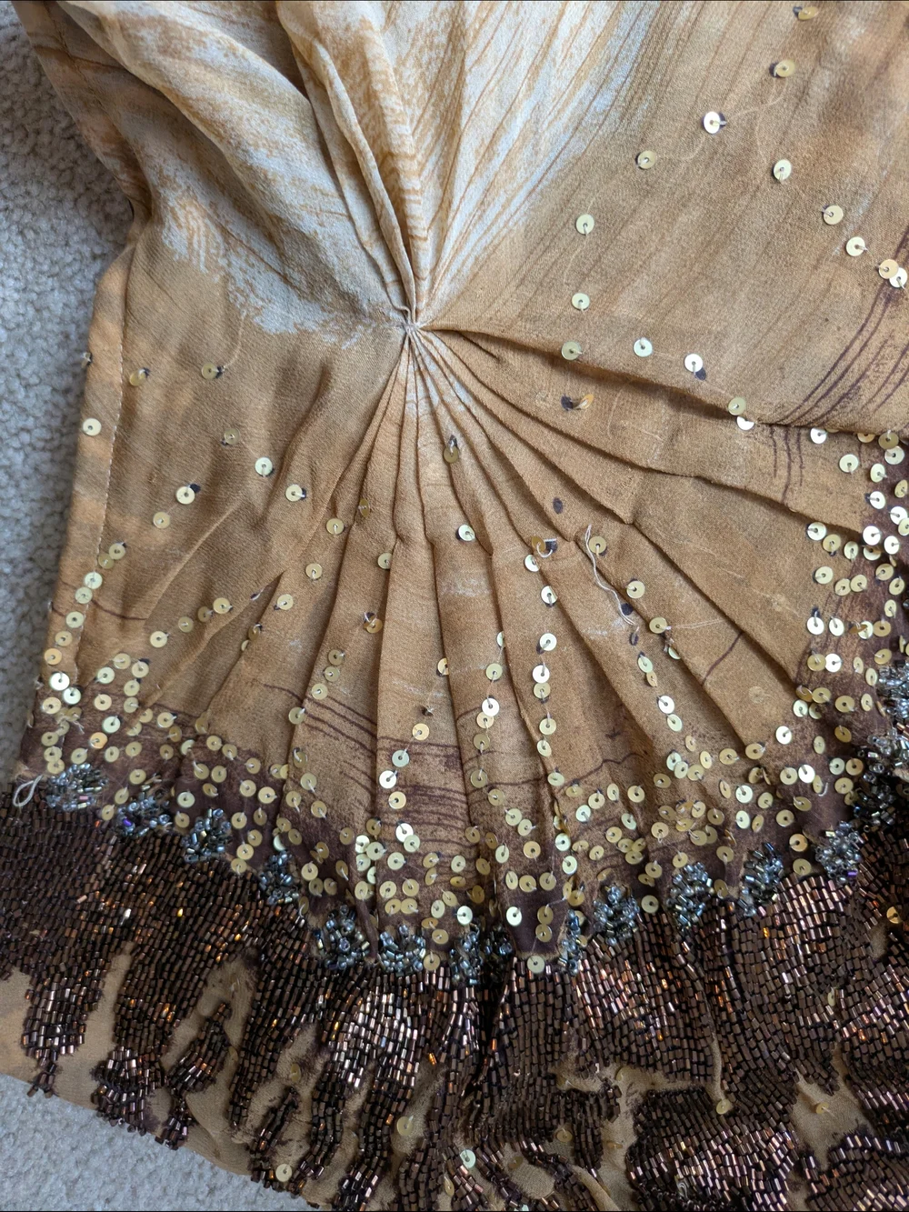 Alberto Makali Beige Silk Vintage Y2K Fairycore Festival Animal Print Bodice - Picture 6 of 16